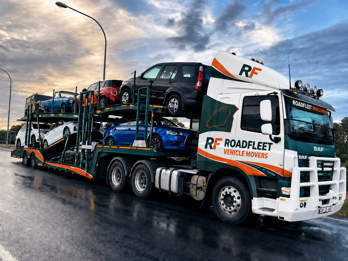 Roadfleet Vehicle Movers car carrier transporting vehicles across South Africa
